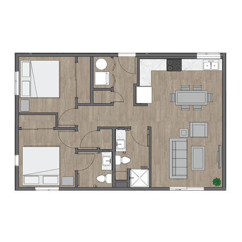 1B x 1.5B 2nd Ave Commons Floor Plan at SECOND AVE COMMONS | BRAND-NEW, Mesa, Arizona